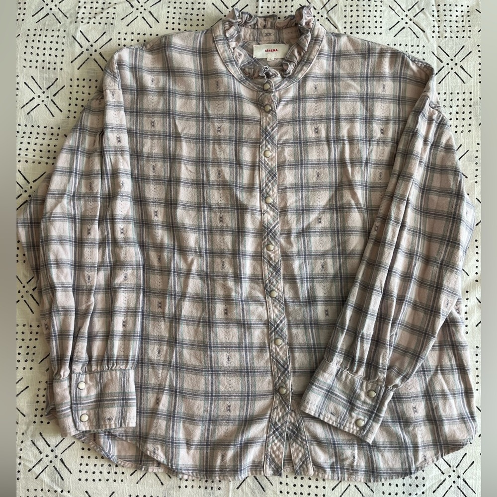 Xirena Jensen Flanel Shirt-Lilac Quartz